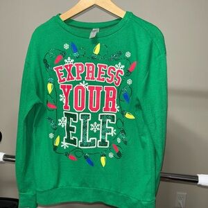 No Boundaries Green Express Your Elf Long Sleeve Tee